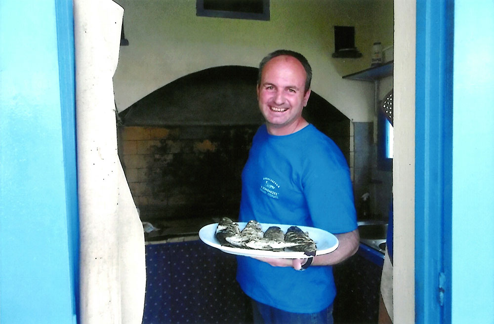 La taverne de poisson Chersonissos, juste à côté de la mer