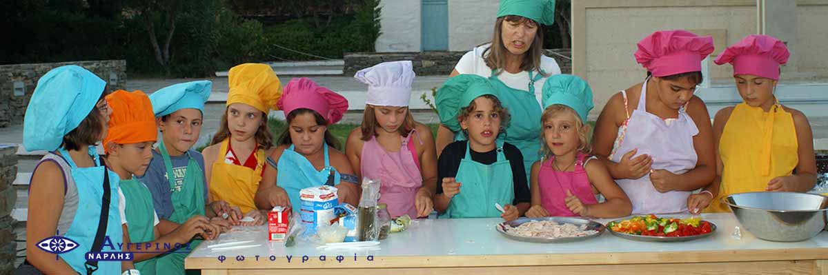 Cuisinons avec les enfants au Festivalde de la Gastronomie cycladique